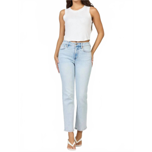 DEAR JOHN DENIM anika mid-rise straight leg jeans in positano