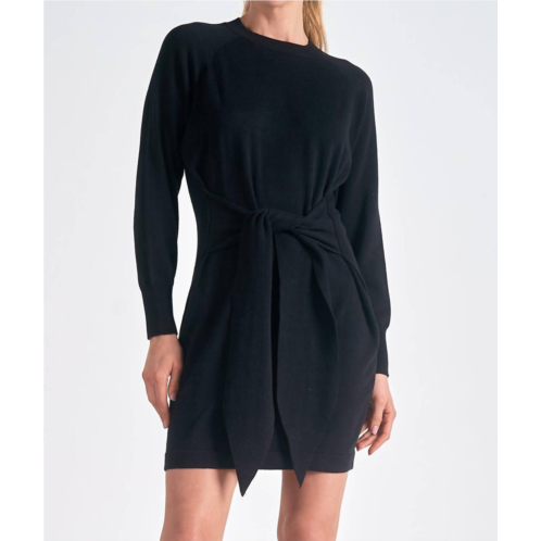 ELAN longsleeve midi dress in black