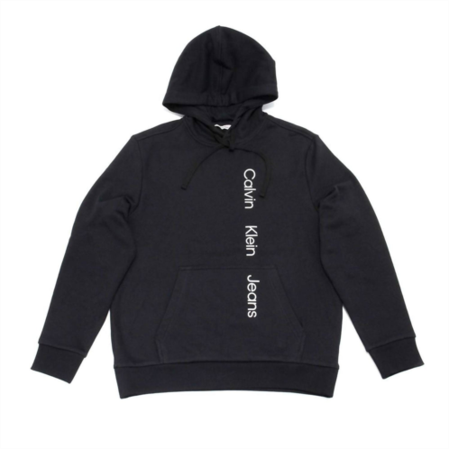 CALVIN KLEIN mens long sleeve earth pullover hoodie in black beauty