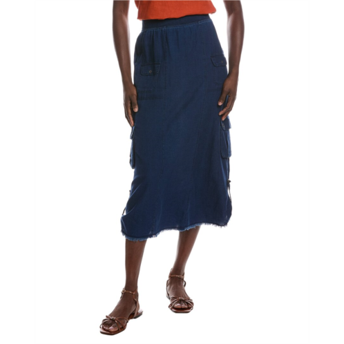 XCVI chesney linen-blend midi skirt