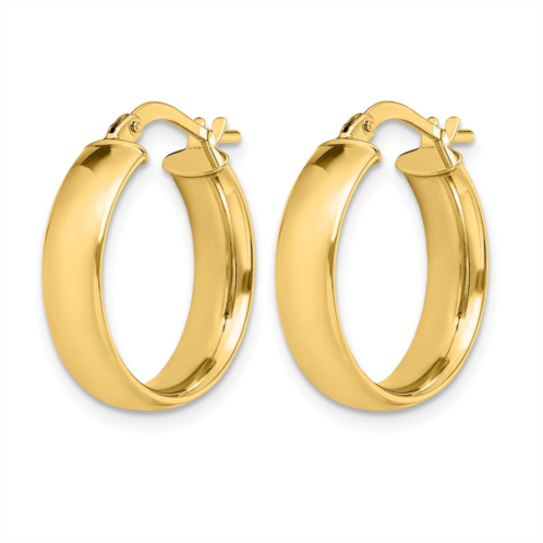 Diamond2Deal 14k yellow gold round hoop earrings 20mm