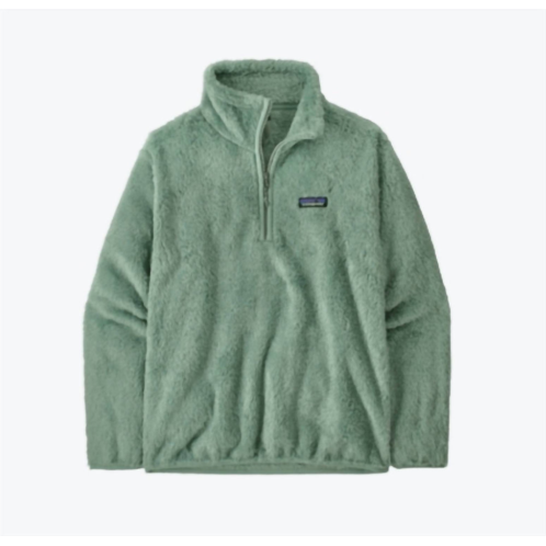 Patagonia womens los gatos 1/4 zip jacket in ellwood green