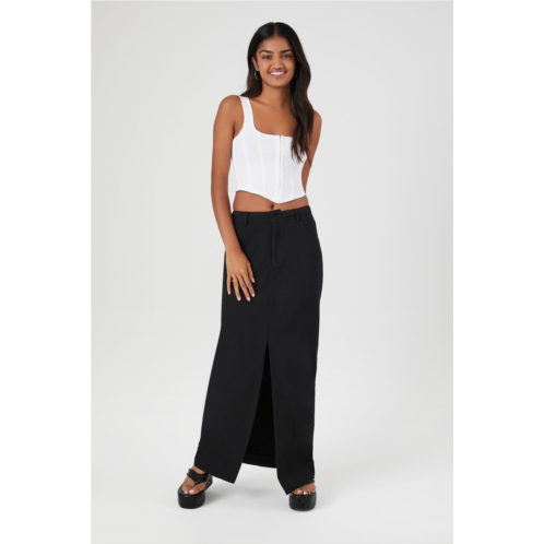 Forever 21 twill split-hem maxi skirt