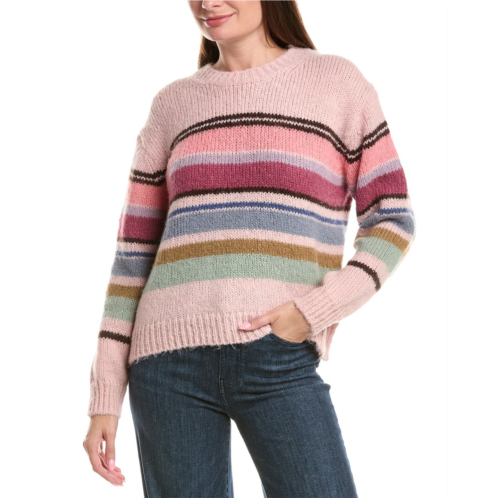 michael stars aura striped wool-blend pullover