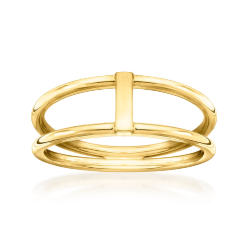 Canaria Fine Jewelry Canaria italian 10kt yellow gold open-space bar ring