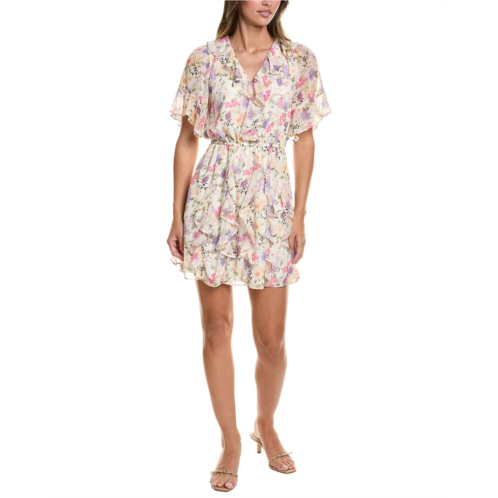 CeCe waterfall ruffle mini dress