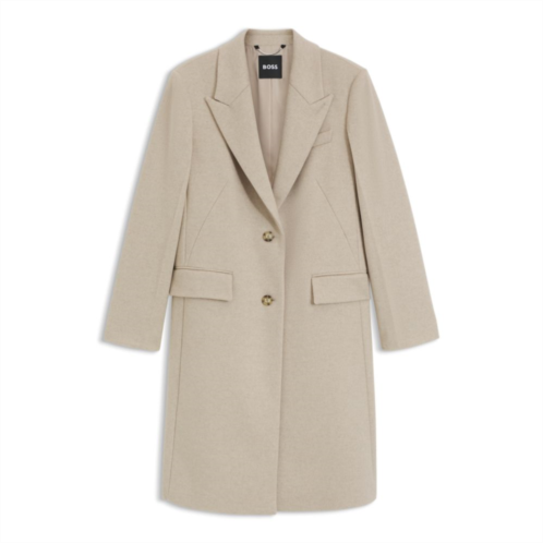 BOSS single-breasted formal wool coat