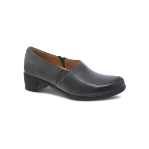 Dansko womens camdyn burnished nubuck shoe in grey