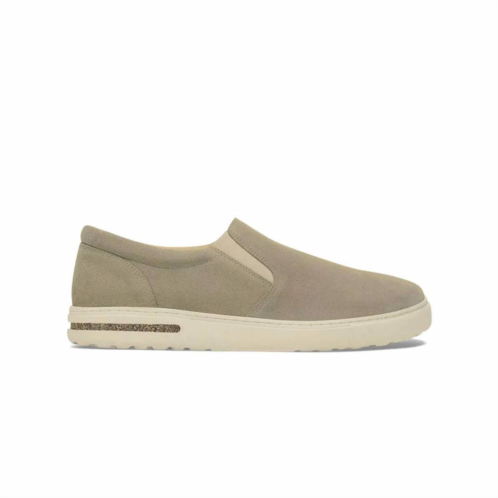 BIRKENSTOCK womens oswego suede leather shoes in taupe