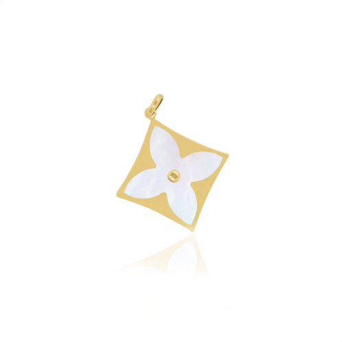 The Lovery mother of pearl luxe flower charm 25mm