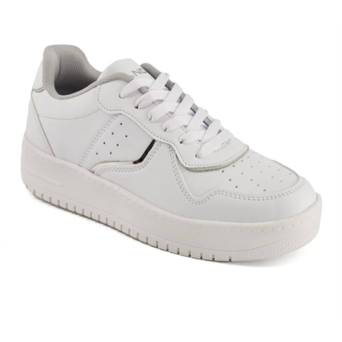 Andrea womens urban platform sneakers in white