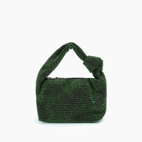 Like Dreams womens ashley rhinestone top handle bag in green