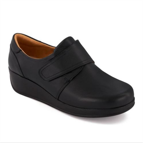 Andrea womens wedge heel shoes in black
