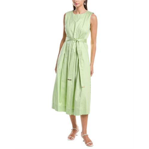 Anne Klein paneled bodice jewel neck midi dress