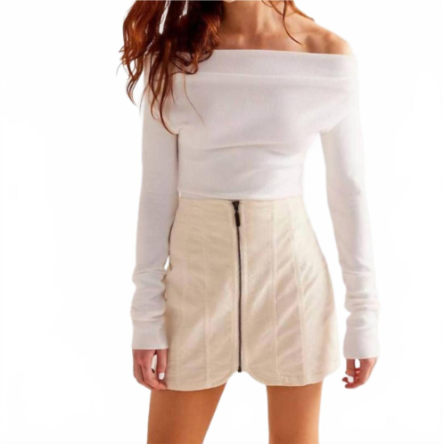Free People layla cord mini skirt in cheesecake