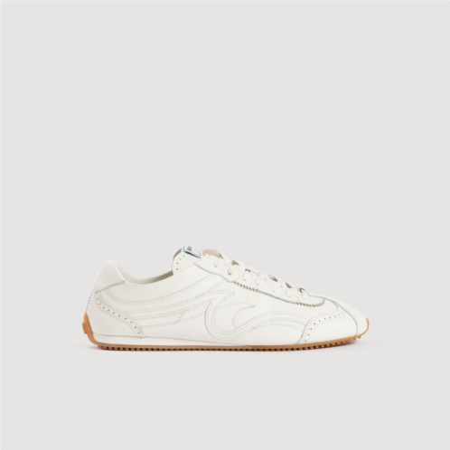 Sandro light wave leather sneakers
