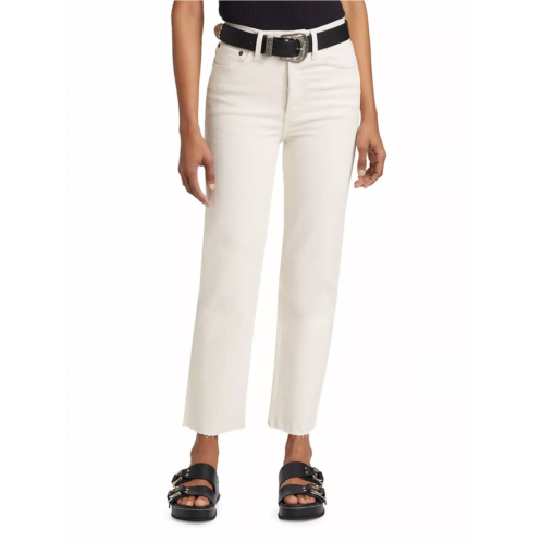 RE/DONE 70s stove pipe straight jeans in vintage white