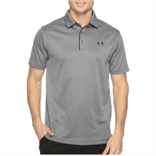 UNDER ARMOUR tech button up placket polo in graphite