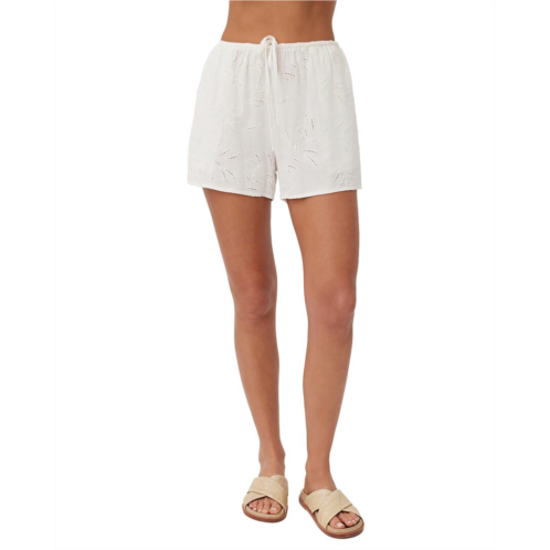 bella dahl linen-blend beach short