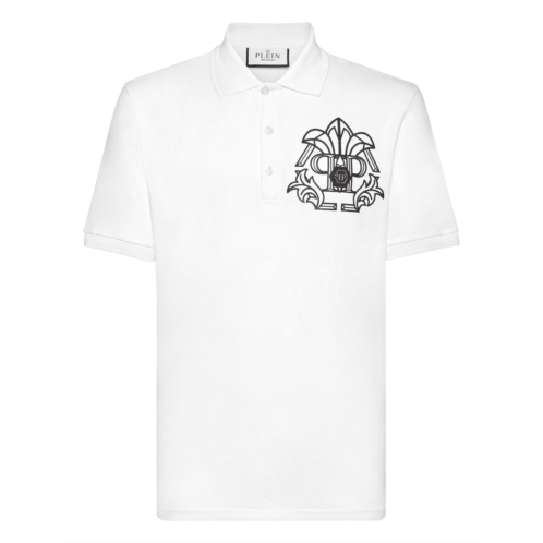 PHILIPP PLEIN pique polo shirt ss skull&bones