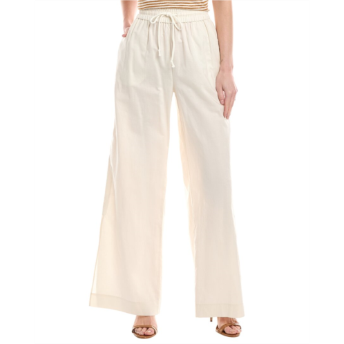 FRAME Denim drawstring linen-blend lounge pant