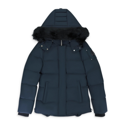 Moose Knuckles w cloud 3q sh navy w/blk sh puffer jacket
