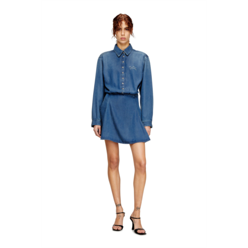 Diesel denim dress with back embroidery