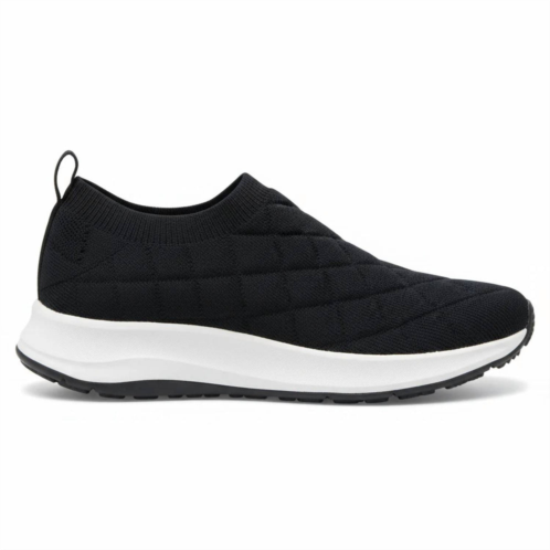 Fitflop womens f-mode flow quilted slip-on sneakers in black