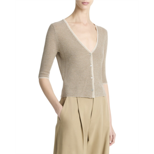 Vince microstripe cardigan