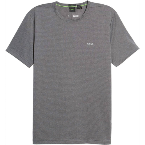 Hugo Boss men leisure jersey short raglan sleeve crew neck tariq t-shirt in gray