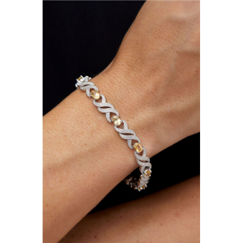 SAVVY CIE JEWELS genuine gemstone and diamond bracelet