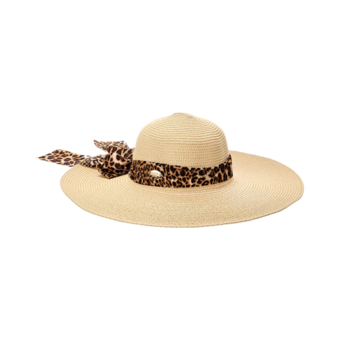 Surell accessories bow straw sun hat