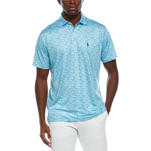 TailorByrd hole-in-one printed performance polo shirt