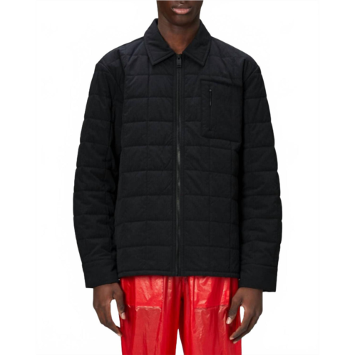 Rains unisex giron liner overshirt in black