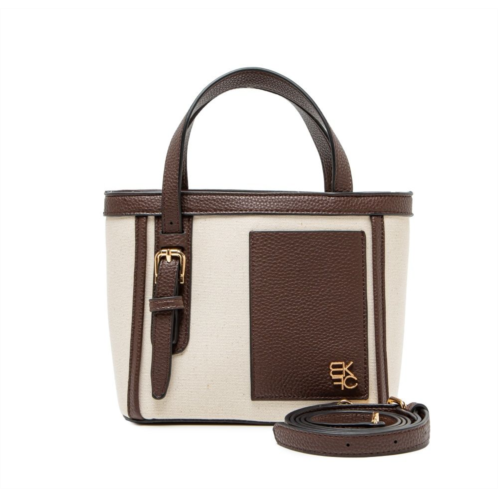 MKF Collection wren faux leather trim tote bag by mia k