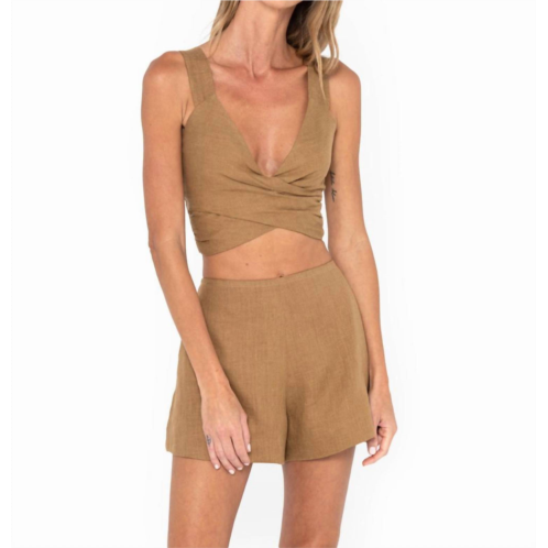 JBQ amalia pull on shorts in ginger