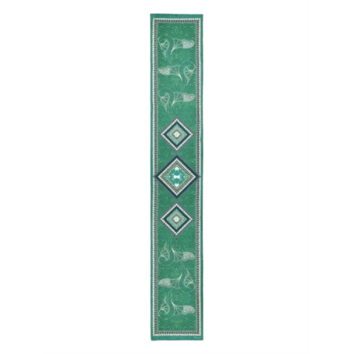 Baccarat 2810215 ladies louxor twillsilk maxi tie green scarf