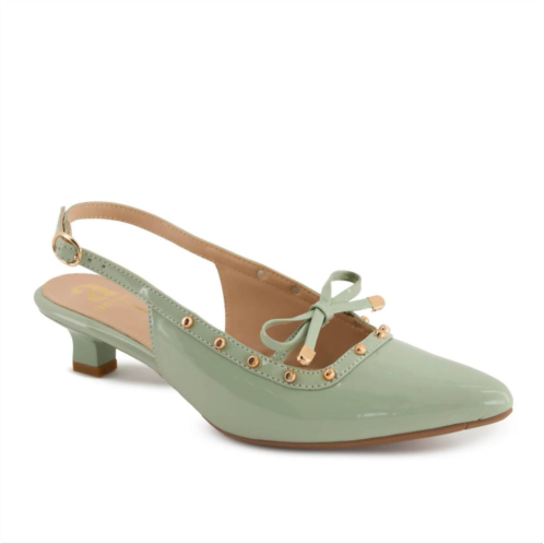 Andrea womens low heel pump in green