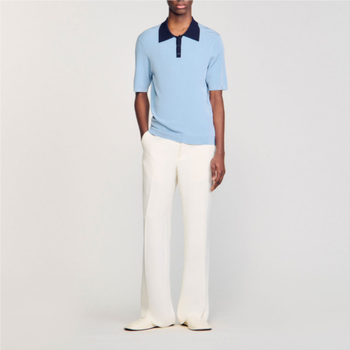 Sandro two-tone polo shirt