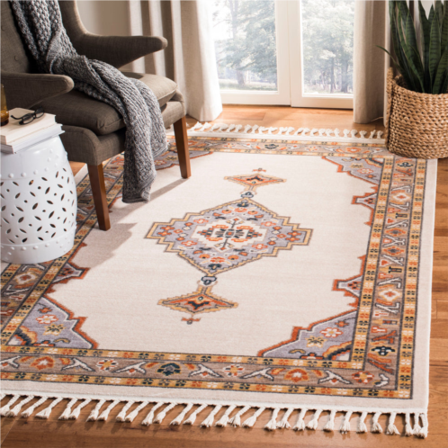 Safavieh farmhouse machine made area rug grey / cream traditional style easy care