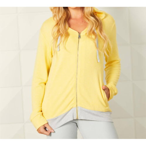 French kyss color block hoodie in sun