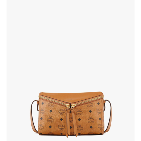 Mcm diamant 3d shoulder bag in visetos leather mix