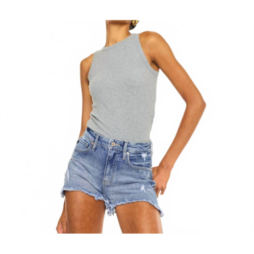 KanCan high rise mom shorts in medium denim