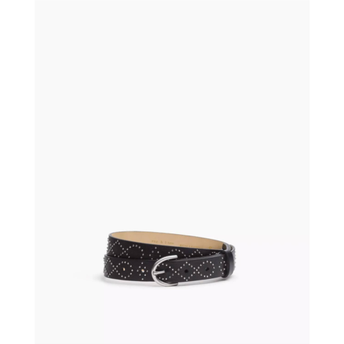 Rag & Bone womens maisie studded leather belt in black