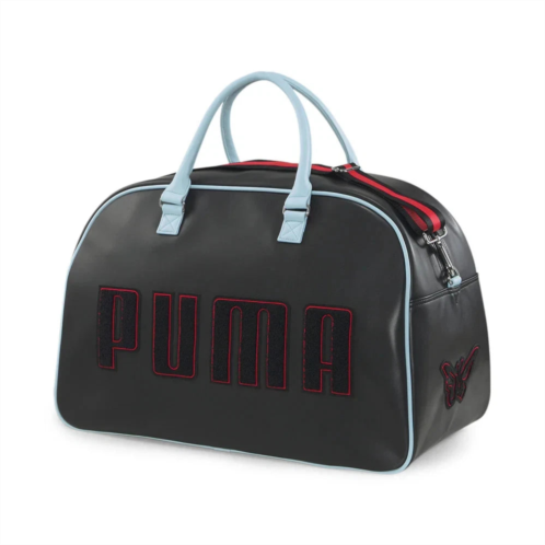 PUMA x dua lipa duffel bag womens black detachable shoulder strap travel frog115