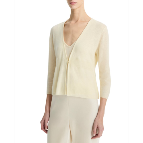 Vince wool-blend ribbed cardigan