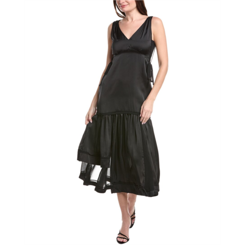 1.STATE v-neck asymmetric maxi dress