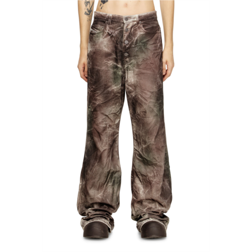 Diesel pants in crinkled camo canvas