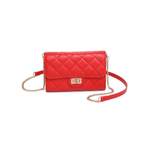 Urban Expressions womens winona quilted crossbody bag in red