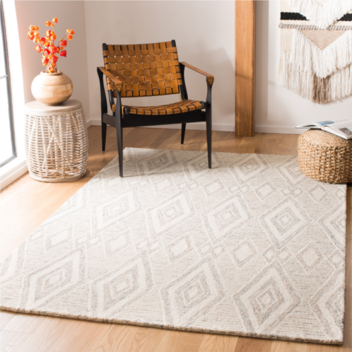 Safavieh micro-loop hand made area rug sage contemporary style non-shedding